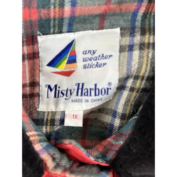 Misty Harbor Womens 1X Red Raincoat Flannel Line Any Weather Slicker Long Trench - Picture 5 of 15